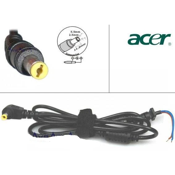 5.5mm*1.7mm Acer Notebook Adaptörü Kablo Ucu (Tamir Kablosu) ( 90W ) ürün görseli 1