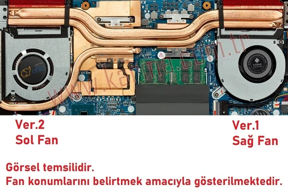 Asus FX706II uyumlu Notebook Gpu Fanı V2 (Sol Fan) Tip3 - Resim 2
