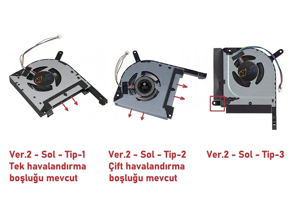 Asus FX706I uyumlu Notebook Gpu Fanı V2 (Sol Fan) Tip3 - Resim 3