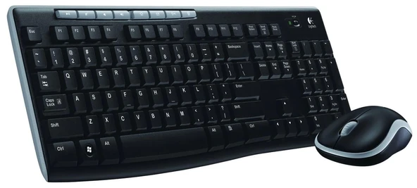 LOGITECH MK270 Kablosuz Klavye Mouse MM Set Siyah (920-004525) ürün görseli 1