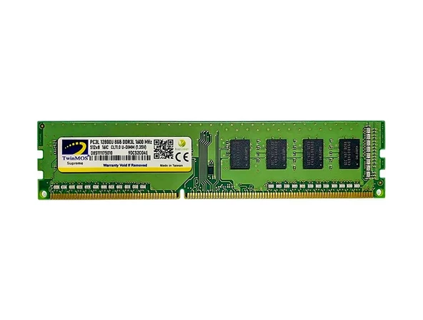 TwinMOS DDR3 8GB 1600MHz 1.35V Low Voltage Desktop Ram ürün görseli 1