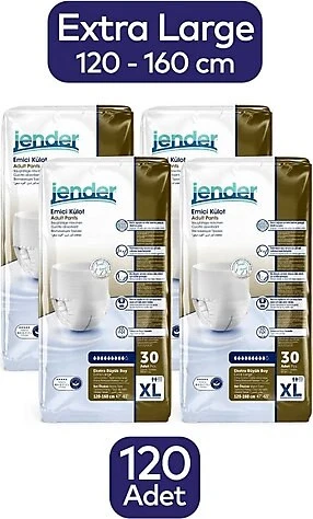 Jender 5.5 Damla Ekstra Büyük Boy (Xl) Emici Külot 30'Lu 4 Paket 120 Adet ürün görseli 1