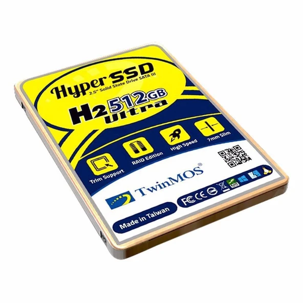 TwinMOS 512GB 2.5" SATA3 SSD 580Mb-550Mb/s TLC 3DNAND ürün görseli 1