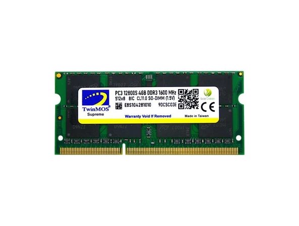 TwinMOS Sodimm 4 GB 1600MHz 1.5V DDR3 Notebook Ram ürün görseli 1
