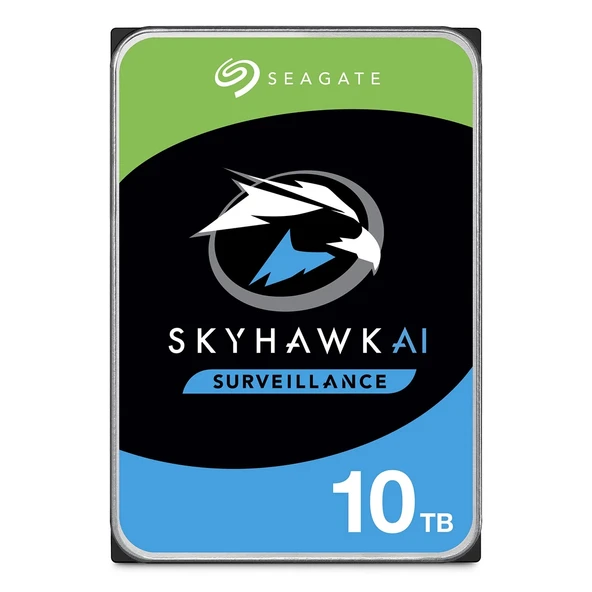 SEAGATE SKYHAWK AI 10 TB 256MB 7200RPM SATA3.0 7/24 Güvenlik HDD ürün görseli 1