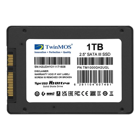 TwinMOS 1TB 2,5" SATA3 SSD 580Mb-550Mb/s  3DNAND ürün görseli 1