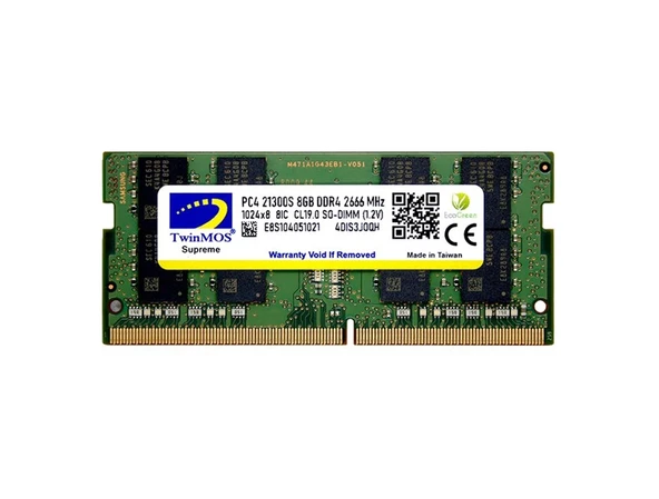 TwinMOS Sodimm 8 GB 2666MHz DDR4 Notebook Ram ürün görseli 1