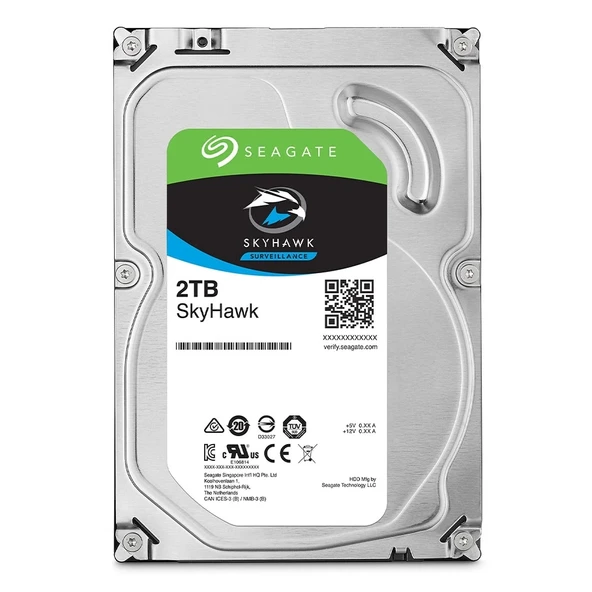 SEAGATE SKYHAWK 2 TB 256MB 5900RPM  SATA3.0  7/24 Güvenlik HDD ürün görseli 1