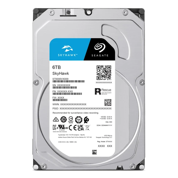 SEAGATE SKYHAWK 6 TB 256MB 5400RPM SATA3.0  7/24 Güvenlik HDD ürün görseli 1