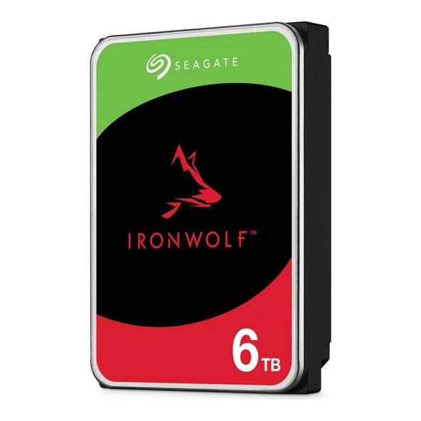 SEAGATE IRONWOLF 6 TB 5400RPM 256MB 7/24  1-8  Yuvalı  Nas için ürün görseli 1