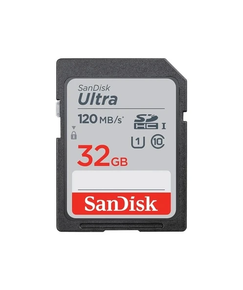SanDisk Ultra 32GB SDHC Memory Card 120MB/s ürün görseli 1