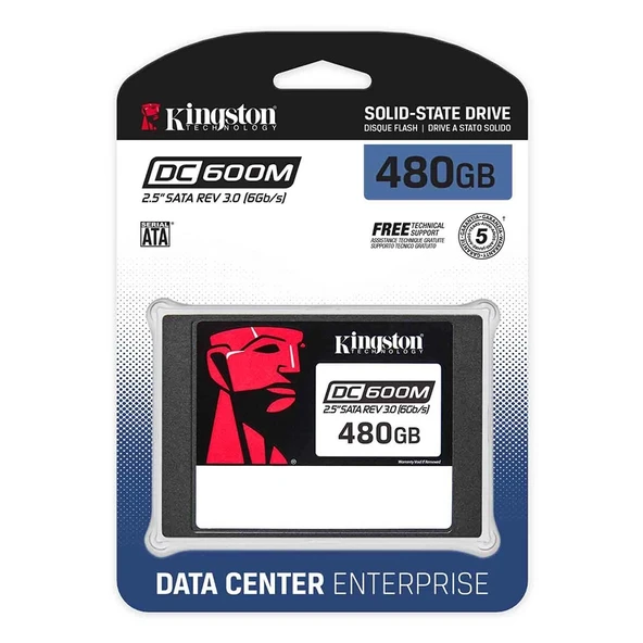 KINGSTON DC600M 480GB 2.5" Sata 3 Sunucu SSD ürün görseli 1