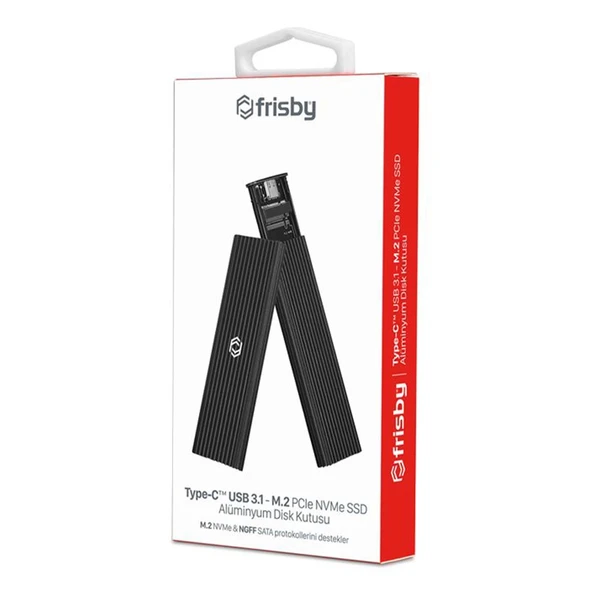 FRISBY FHC-M2305 Type-C USB 3.1 - M.2 PCIe NVMe SSD Alüminyum Disk Kutusu ürün görseli 1