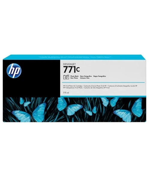 HP 771C 775 ml Fotoğraf Siyahı DesignJet Mürekkep Kartuşu ürün görseli 1