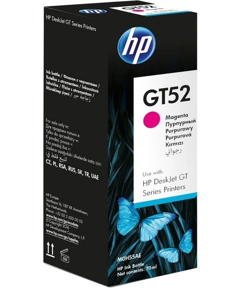 HP M0H55AE Magenta Original Ink Bottle (GT52) ürün görseli 1