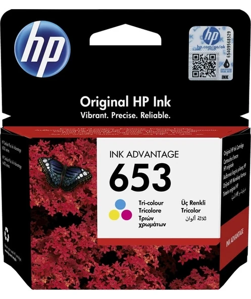 HP 3YM74AE  CMY Mürekkep Kartuş (653) ürün görseli 1