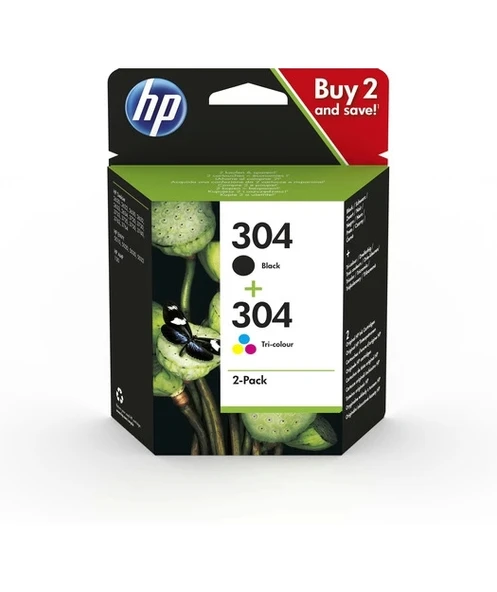 HP 3JB05AE CMY BK 2'li Combo Paket Mürekkep Kartuş (304) ürün görseli 1