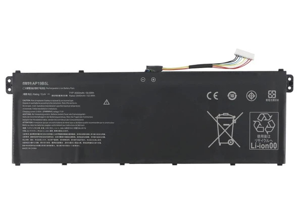 RETRO Acer Aspire AP19B5L 4-Cell Notebook Bataryası (52Wh) ürün görseli 1