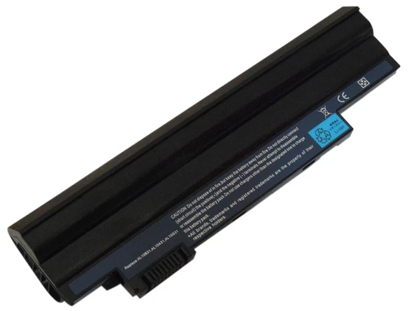 RETRO Acer Aspire One D255, D260, AOHappy Notebook Bataryası - Siyah ürün görseli 1