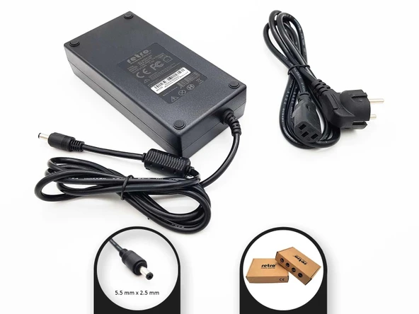 RETRO 24V 7.5A 180W 5.5x2.5mm Güç Adaptörü RPA-AC332 ürün görseli 1