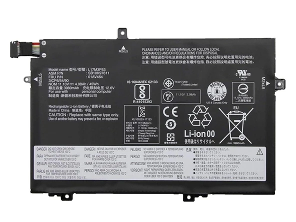 RETRO Lenovo ThinkPad L480, L580, 01AV464, L17M3P53 Notebook Bataryası ürün görseli 1