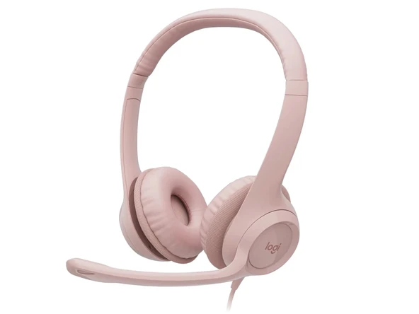LOGITECH H390 MIKROFONLU PEMBE KULAKLIK 981-001281 ürün görseli 1