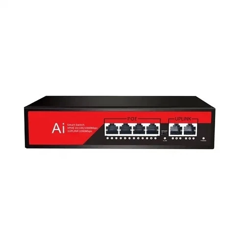 EZCOOL EZ-04PSF-FG 4PORT 4GE+2GE F.GIGABIT POE SWITCH 65W ürün görseli 1