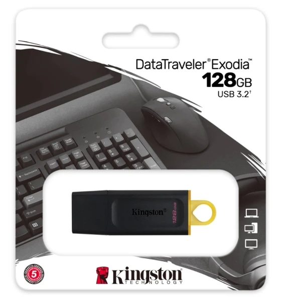 128GB USB3.2 Gen1 DTX/128GB Exodia KINGSTON ürün görseli 1