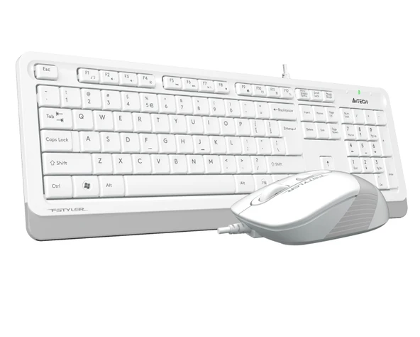 A4 TECH F1010 Q USB BEYAZ TR MM KLAVYE+OPT MOUSE ürün görseli 1