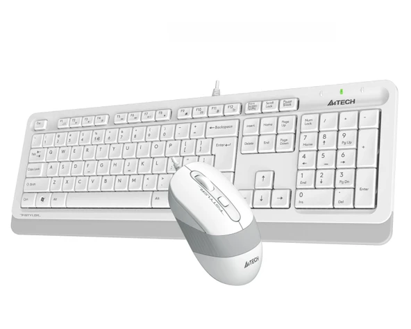 A4 TECH F1010 Q USB BEYAZ TR MM KLAVYE+OPT MOUSE - Resim 3