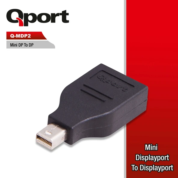 QPORT Q-MDP2 MINI DISPLAY PORT TO DISPLAY PORT CEVIRICI ürün görseli 1