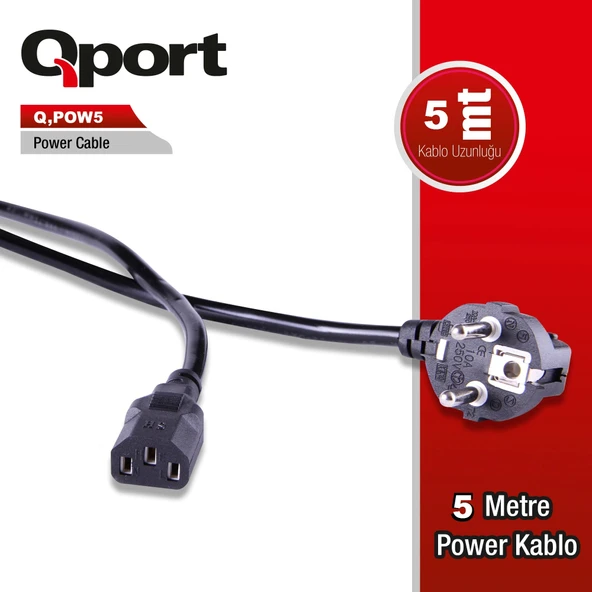 QPORT Q-POW5 5M POWER KABLOSU ürün görseli 1