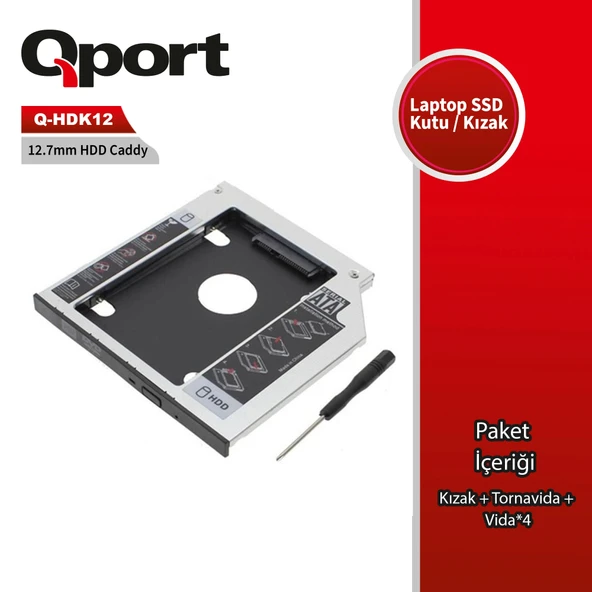 QPORT Q-HDK12 2.5 HDD/SSD UYUMLU CEVIRICI 12.7 KIZAK ürün görseli 1