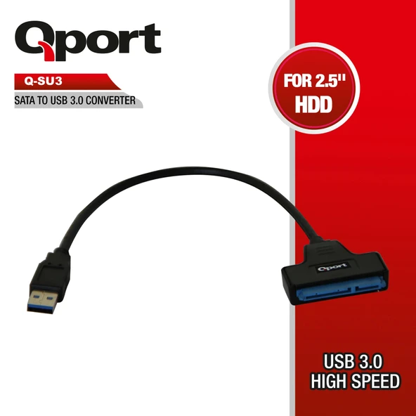QPORT Q-SU3 SATA TO USB 3.0 ÇEVİRİCİ ürün görseli 1