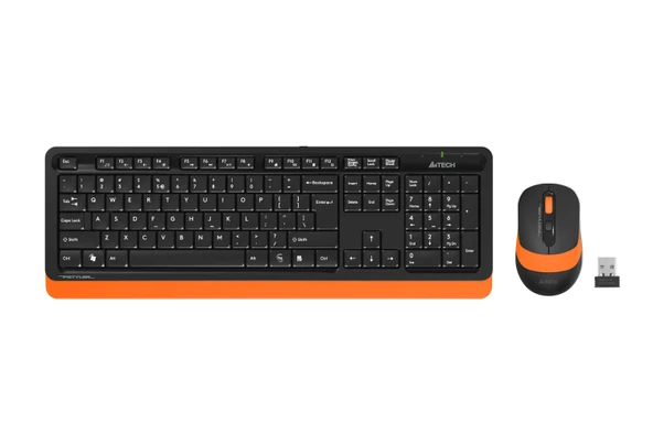 A4 TECH FG1010 Q 2.4 GHZ USB TURUNCU KLAVYE+MOUSE KABLOSUZ SET ürün görseli 1