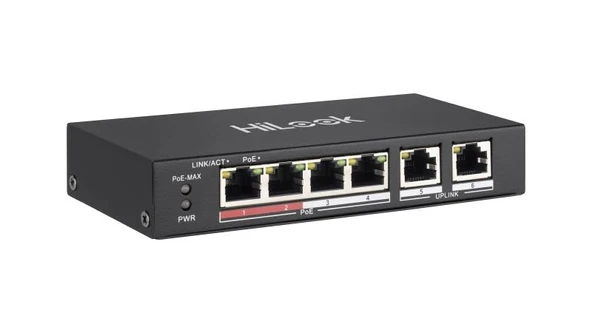 HILOOK NS-0106P-35 4XFE + 2XGE YÖNETİLEMEZ 35W POE SWİTCH ürün görseli 1