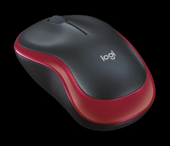 LOGITECH M185 Kırmızı-Gri Kablosuz Mouse (910-002237) ürün görseli 1