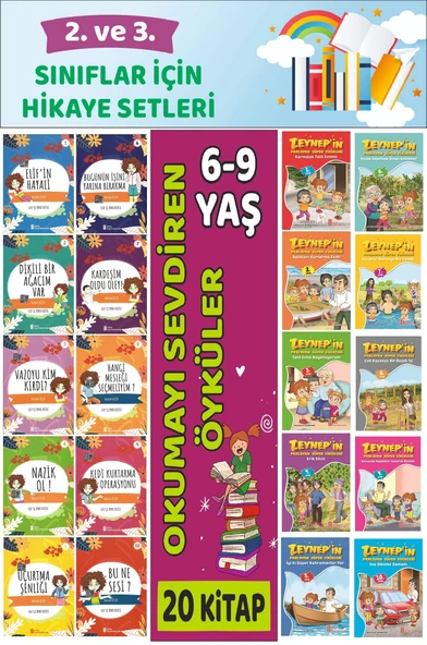 2.ve 3.Sınıflar İçin Okuma Alışkanlığı Kazandıran Mükemmel 20 li  Hikaye Seti 6 ürün görseli 1