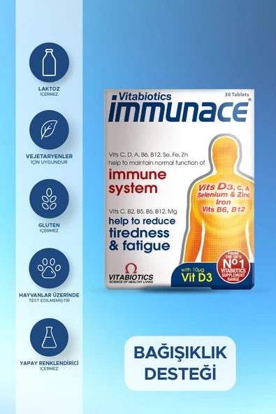 Vitabiotics Immunace 30 Tablet ürün görseli 1