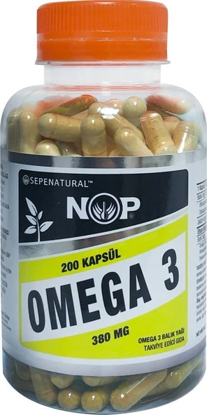 OMEGA-3 BALIK YAĞI TAKVİYE EDİCİ GIDA 200 KAPSÜL X  380 mg ürün görseli 1