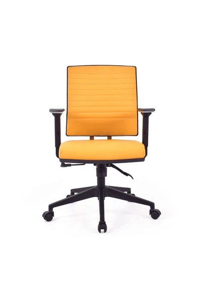 Koltukstilim   Mita Turuncu Deri Pls Deri Çalışma Koltuğu Ofis Koltuğu ürün görseli 1