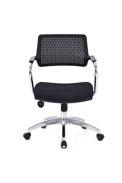 Koltukstilim   Carmel Siyah Fileli Krom Çalışma Koltuğu Ofis Koltuğu ürün görseli 1