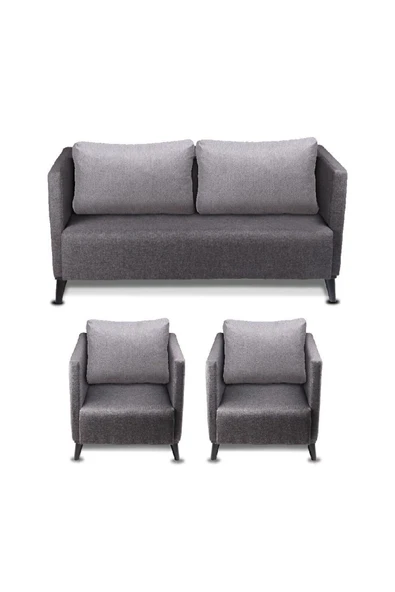 Koltukstilim   Grey Üçlü Bekleme Koltuk Takimı ürün görseli 1