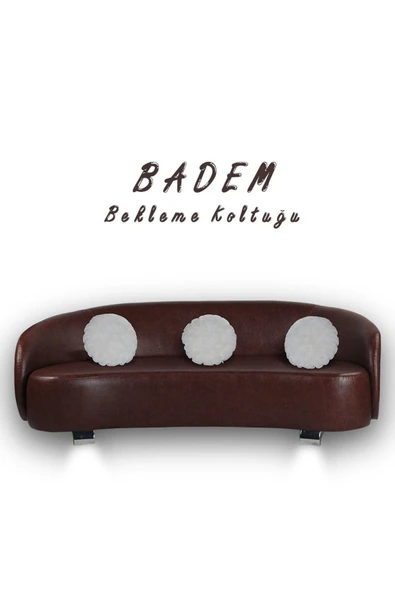 Koltukstilim   Badem Üçlü Bekleme Koltuğu ürün görseli 1