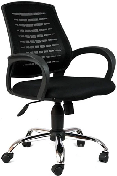 Pole Krom Çalışma Koltuğu Ofis Koltuğu Büro Koltuğu Bilgisayar Koltuğu Yönetici Koltuğu ürün görseli 1
