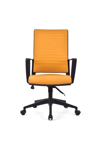 Koltukstilim   Magenta Turuncu Deri Pls Çalışma Koltuğu Ofis Koltuğu ürün görseli 1
