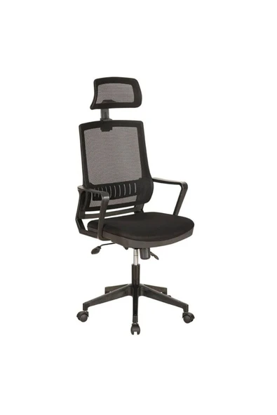 Koltukstilim   Pacific Black Pls Ayak Fileli Yönetici Koltuğu ürün görseli 1