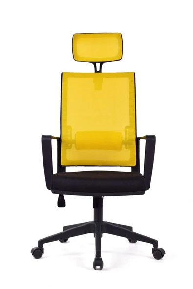 Koltukstilim   Magenta Sarı Fileli Pls Makam Koltuğu Ofis Koltuğu ürün görseli 1