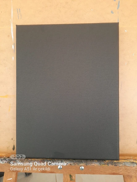 5 ADET 20X20 CM SİYAH TUVAL - Resim 3
