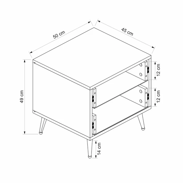 Minar Kale Komodin Plus - Beyaz Beyaz - Resim 8